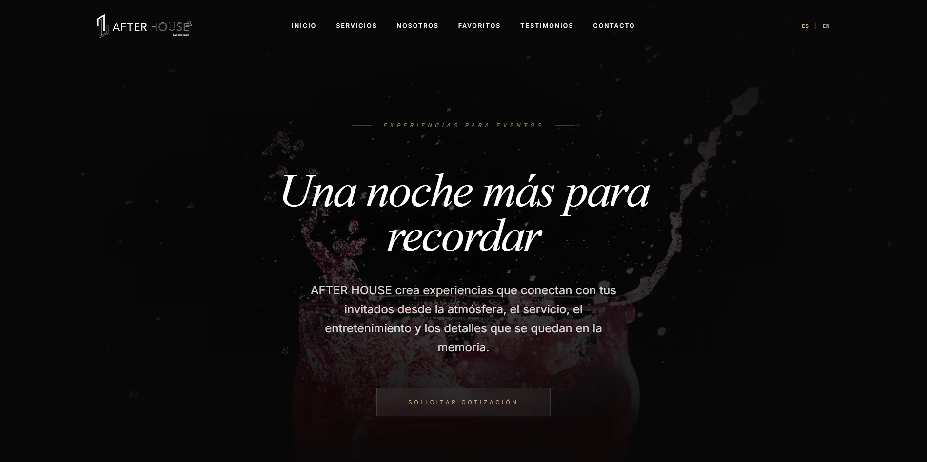 Captura del proyecto AFTER HOUSE