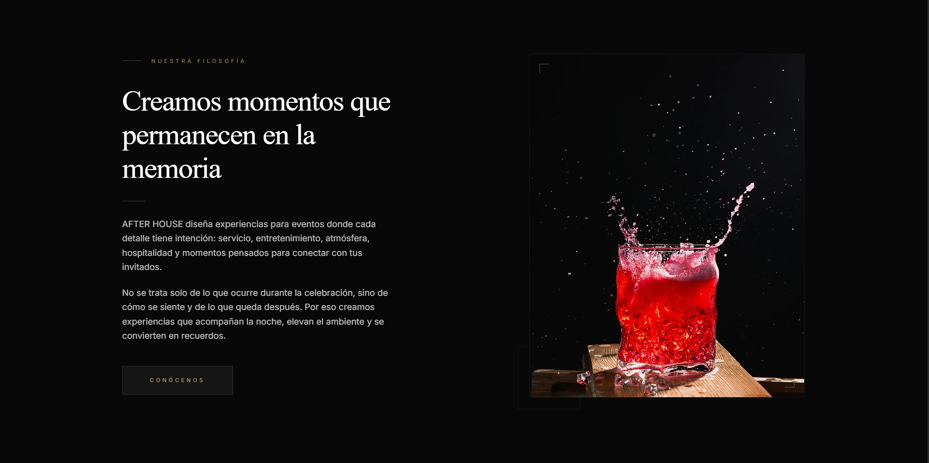 Experiencia web de After House