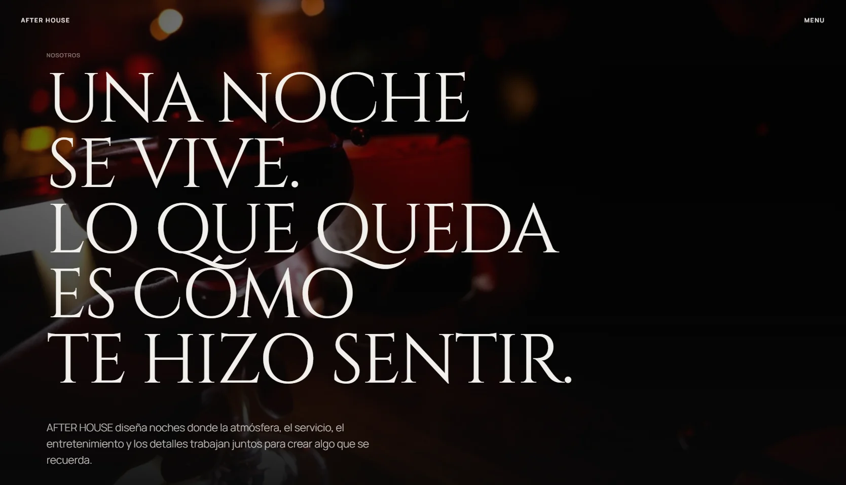 Experiencia web de After House