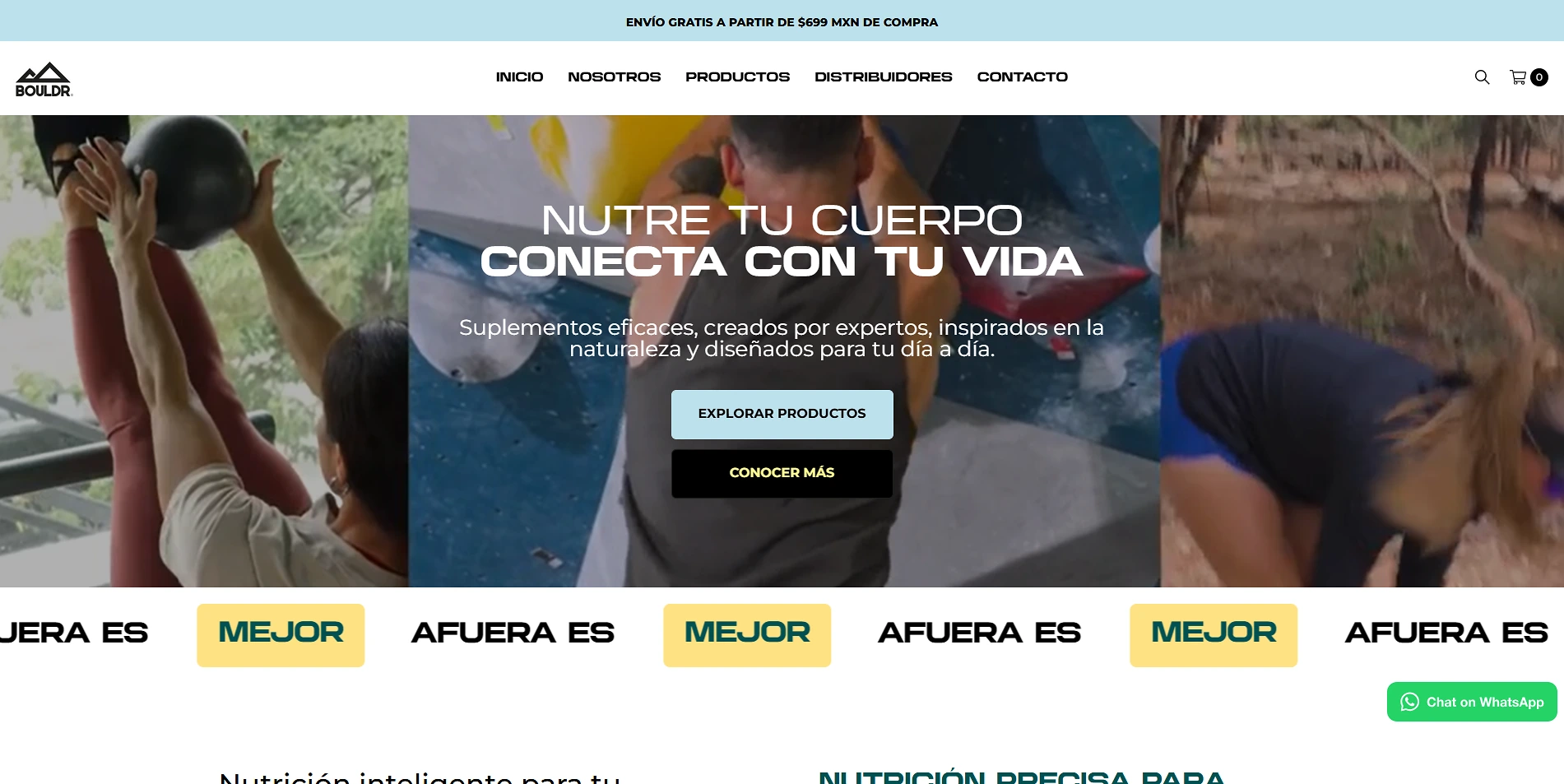 Captura del proyecto BOULDR