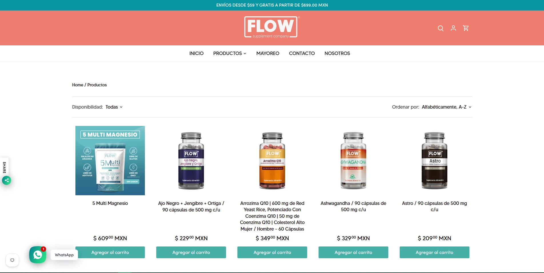 Colección de productos más vendidos de Flow Supplements